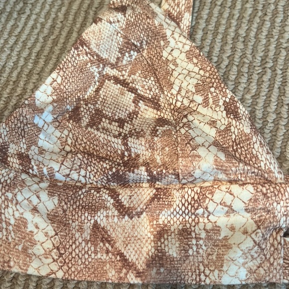 NWT VITAMIN A neutral sand snakeskin bikini size large - Picture 10 of 10